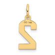 10k Small Satin Number 2 Charm