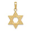 10K Solid Satin Star of David Charm