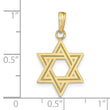 10K Solid Satin Star of David Charm