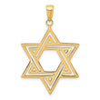 10k Solid Polished Star of David Charm