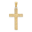10K Rope Cross Pendant