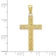 10K Rope Cross Pendant
