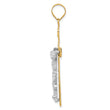 10k Two-tone INRI Crucifix Pendant