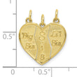 10k 3 piece Break-apart Big Sis, Sis & Lil Sis Charm