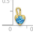 10ky December Synthetic Birthstone Heart Charm