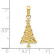 10K Polished Christmas Tree Pendant