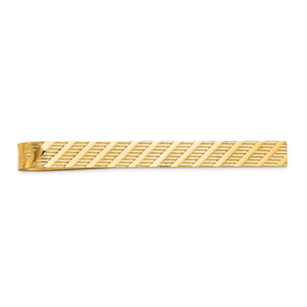 10k Men's Textured Tie Bar