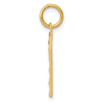 10ky Casted Medium Diamond-cut Number 7 Charm