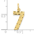 10ky Casted Medium Diamond-cut Number 7 Charm