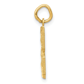 10ky Casted Medium Diamond-cut Number 8 Charm