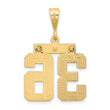 10ky Casted Medium Diamond-cut Number 36 Charm