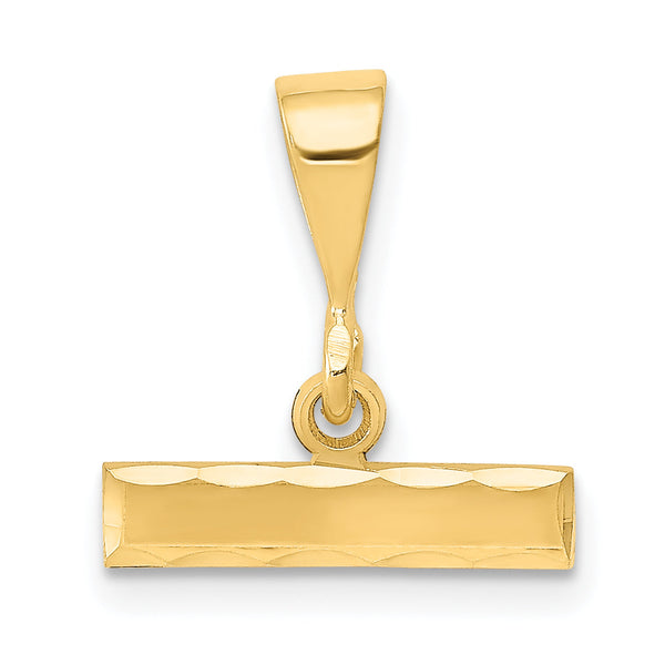 10ky Casted Medium Diamond-cut Top Charm