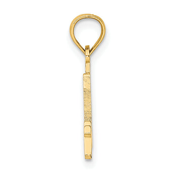 10K Number 4 Block Charm