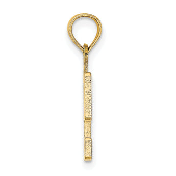 10K Number 9 Block Charm