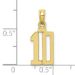 10K Number 10 Pendant