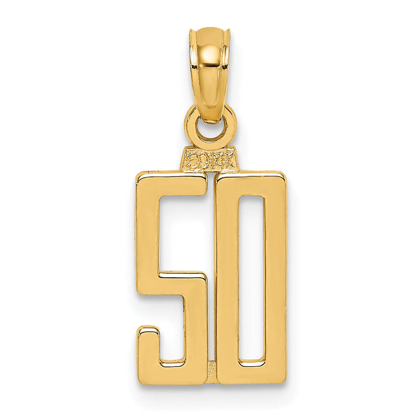 10K Number 50 Pendant