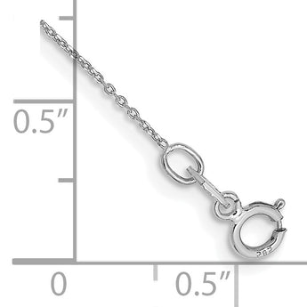10k WG .6mm D/C Round Open Link Cable Chain Anklet 9 in - Birthstone Company