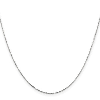 10k WG .8mm D/C Round Open Link Cable Chain - Birthstone Company