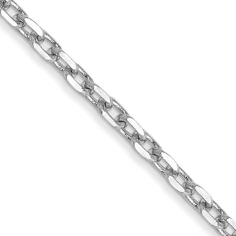 10k WG 1.8mm D/C Round Open Link Cable Chain - Birthstone Company
