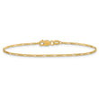 10k 1.25mm Flat Figaro Pendant Chain