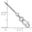 10k WG 1mm Round Open Link Cable Chain Anklet 9 in - Birthstone Company