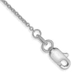 10k WG 1mm Round Open Link Cable Chain Anklet 9 in - Birthstone Company