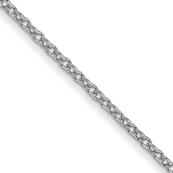 10k WG 1mm Round Open Link Cable Chain - Birthstone Company
