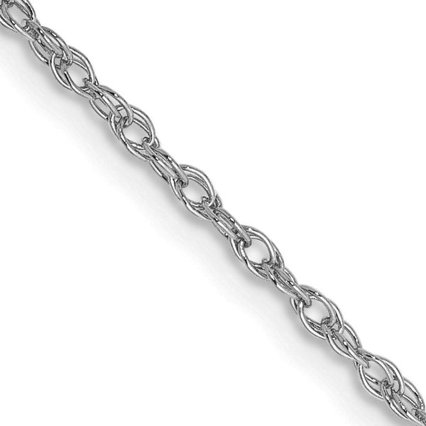 10k WG 1.3mm Heavy-Baby Rope Chain - Birthstone Company