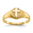 10k Childs Polished Cross Ring