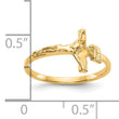 10k Childs Polished Crucifix Ring