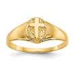 10k Childs Polished Open Cross Ring