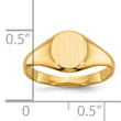 10k Childs Closed Back Signet Ring