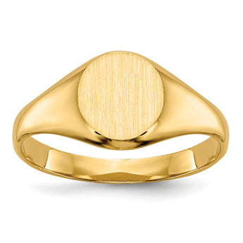 10k Childs Closed Back Signet Ring