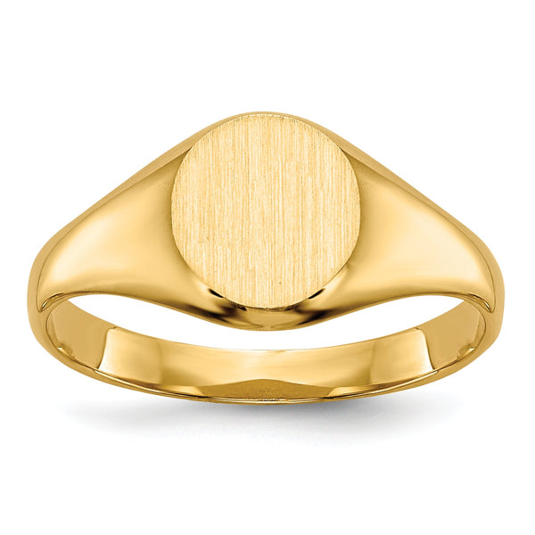 10k Childs Closed Back Signet Ring