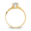 10k April Birthstone Claddagh Ring