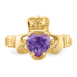 10k June Birthstone Claddagh Ring