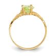 10k August Birthstone Claddagh Ring