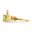 10k August Birthstone Claddagh Ring