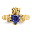 10k September Birthstone Claddagh Ring