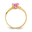 10k October Birthstone Claddagh Ring