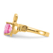 10k October Birthstone Claddagh Ring
