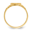 10K Satin Baby Heart Signet Ring