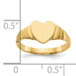 10K Satin Baby Heart Signet Ring