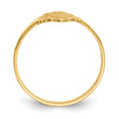 10K Filigree Oval Polished Center Child's Signet Ring