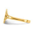 10K Filigree Oval Polished Center Child's Signet Ring