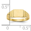10K Satin Rectangular Child's Signet Ring