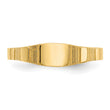 10K Polished Square Baby Signet Ring, Size 1.75 - Birthstone Company