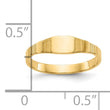 10K Polished Square Baby Signet Ring, Size 1.75 - Birthstone Company
