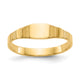 10K Polished Square Baby Signet Ring