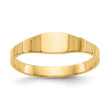 10K Polished Square Baby Signet Ring, Size 1.75 - Birthstone Company